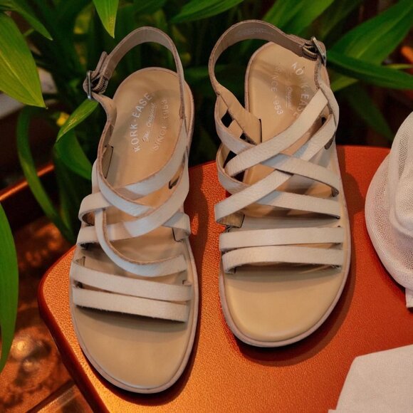 Kork-Ease Shoes - Kork-Ease Nicobar Beige Leather Strappy Gladiator Style Sandals US 8M